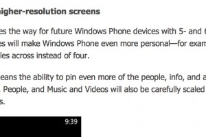 MS emphasises 6 inch screens for WP in latest update 3 (claims to advance WP at a ‘rapid’ pace – Rapid? Ha!)