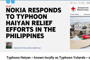 Nokia extends helping hands to Philippines’ Typhoon Haiyan/Yolanda Recovery
