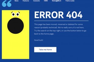 Nokia’s cute and funny 404 page – shocked 1020