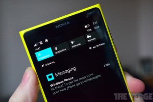 WP Notification Centre on Nokia Lumia 1020 (Action Center)