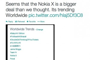 #NokiaX trending on twitter worldwide