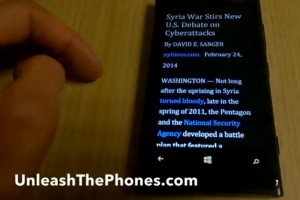 Video: Internet Explorer 11 on WP8.1, Reader mode, remember password…