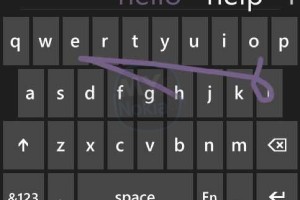 Screenshot: WP swype-like keyboard? KeyboardSlyd? #Slyd