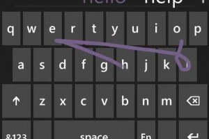 Windows Phone 8.1 gesture keyboard video demo.