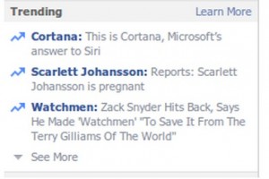 Cortana trending on Facebook?