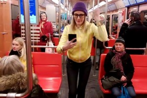 Nokia: How to charge your phone by dancing. Note feature error – taking glove off to use the Lumia.