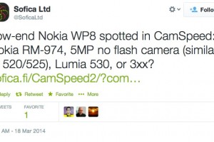 CamSpeed outs Nokia RM-974. Possible Nokia Lumia 530 or 3xx?