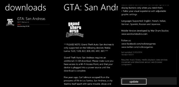 Lumiappdates: Grand Theft Auto San Andreas