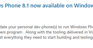 Microsoft Blog Confirms WP 8.1 Developer Preview Coming Today! #GetHype