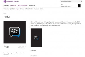 BBM, BlackBerry Messenger, available in store for Windows Phone (private beta)