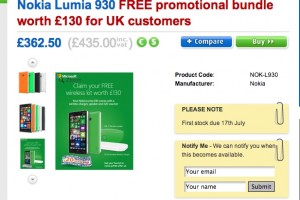 Nokia Lumia 930 on Clove with Â£130 promotional offer and accessories