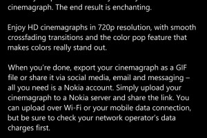 Nokia Cinemagraph updated to v4.2, Music, Video, News and 4Blend HDR also updated