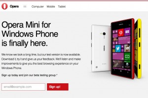 Woop! Opera Mini comes to Windows Phone – sign up for the beta today