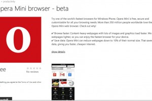 Opera Mini Browser now available for download at WP Store