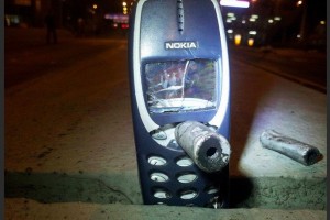 Nokia 3310 protects owner from tear gas shell in Hong Kong?