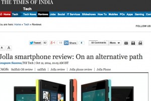 Times Of India: Is Jolla Sailfish a good Alternative to Android?