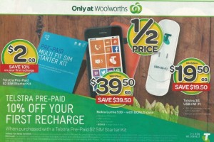 Australians: Bargain $39.50 AUD on Nokia Lumia 530 at Woolworths