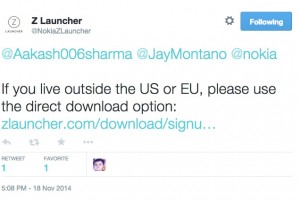 Outside US/EU? Download Nokia Z-Launcher from this link