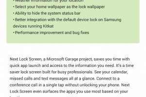 Microsoft Garage’s Lockscreen App for Android (Next Lockscreen) Updated