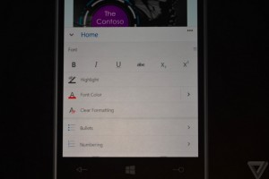 Finally: The upgraded MS office on Windows 10 for phones!