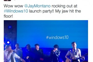 #Windows10 Launch Party Photos – On stage antics – Microsoft/Windows Goodies