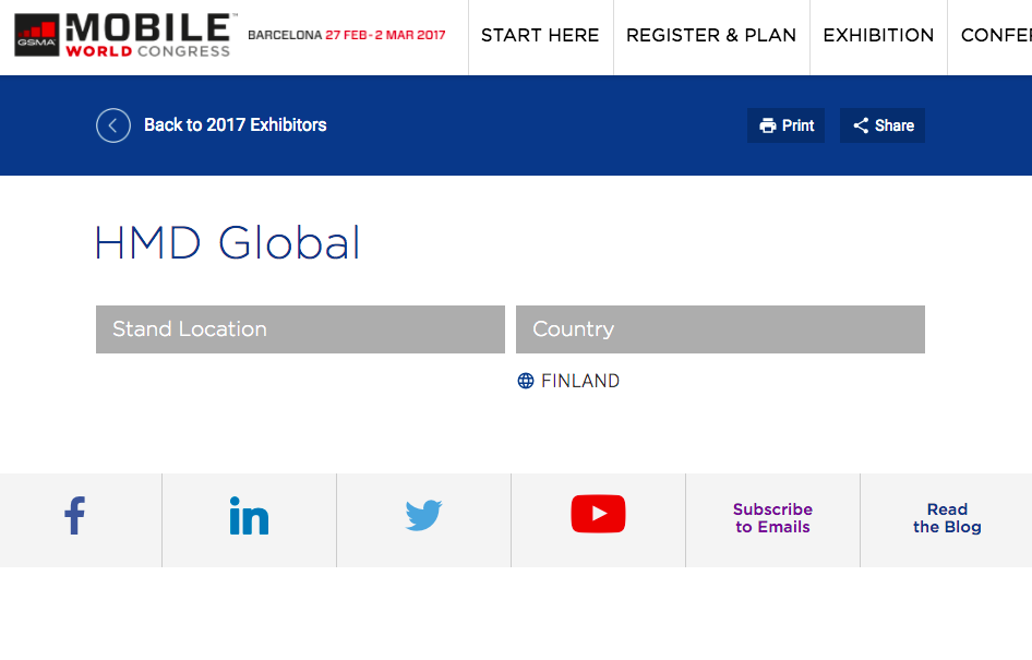 HMD at MWC: HMD Global Oy at Mobile World Congress 2017 exhibitors for #Nokia #Android