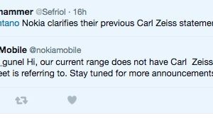 Clarification: Zeiss not ruled out; @NokiaMobile says ‘current’ line up doesn’t but stay tuned for more announcements