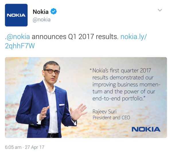 Nokia Q1 2017 results